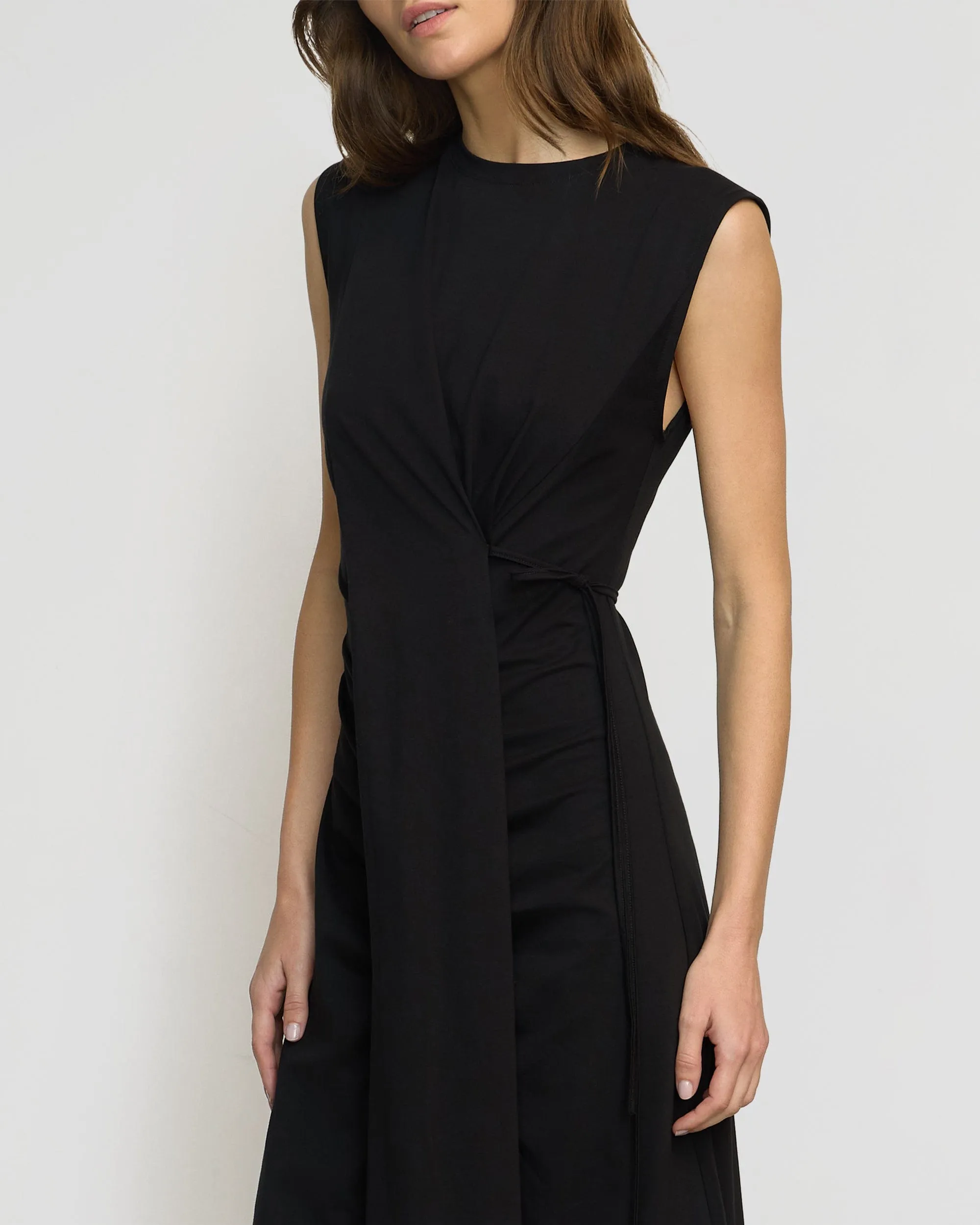 Agnes Twist-Drape Jersey Dress