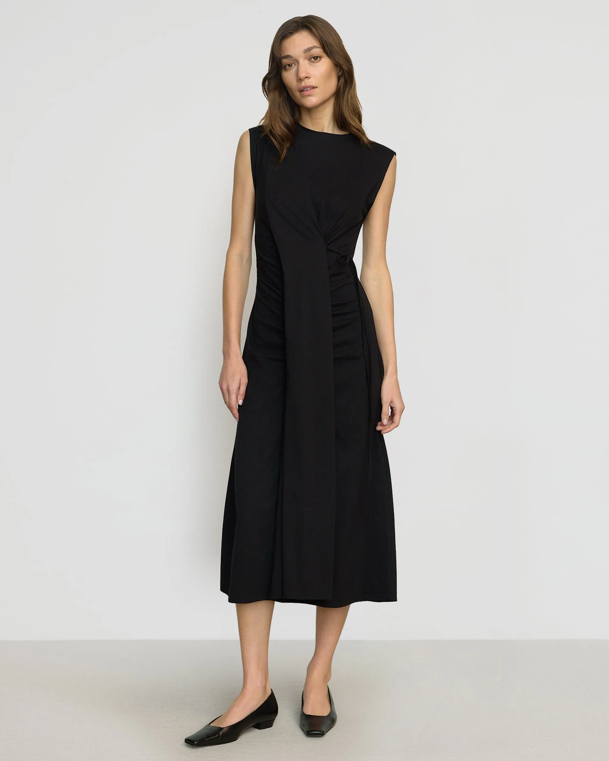Agnes Twist-Drape Jersey Dress