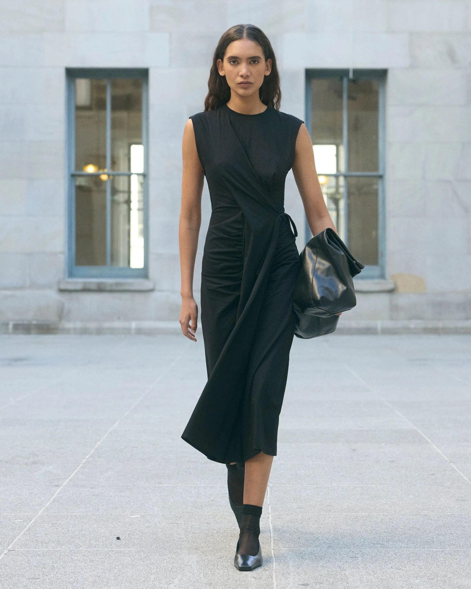 Agnes Twist-Drape Jersey Dress