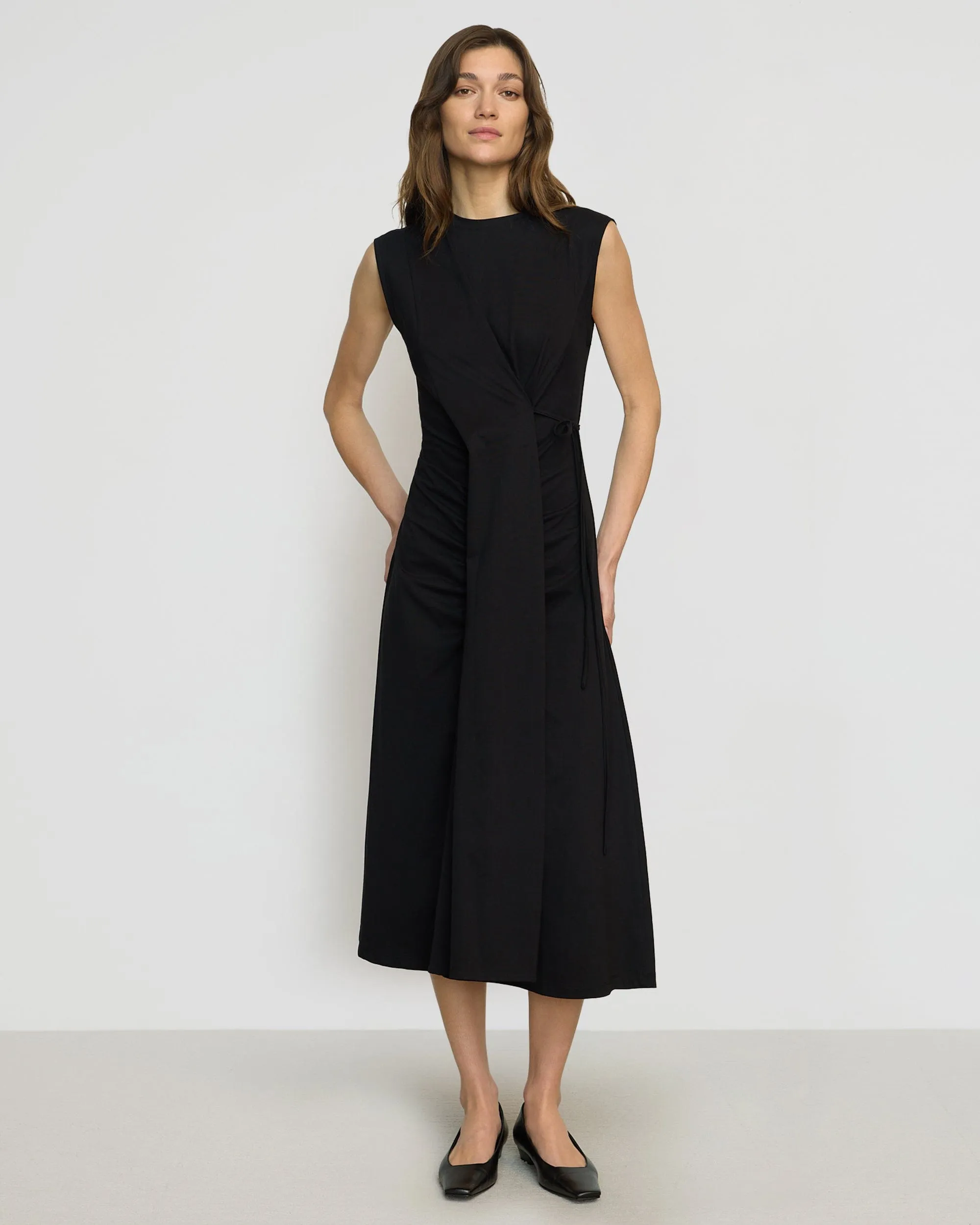 Agnes Twist-Drape Jersey Dress