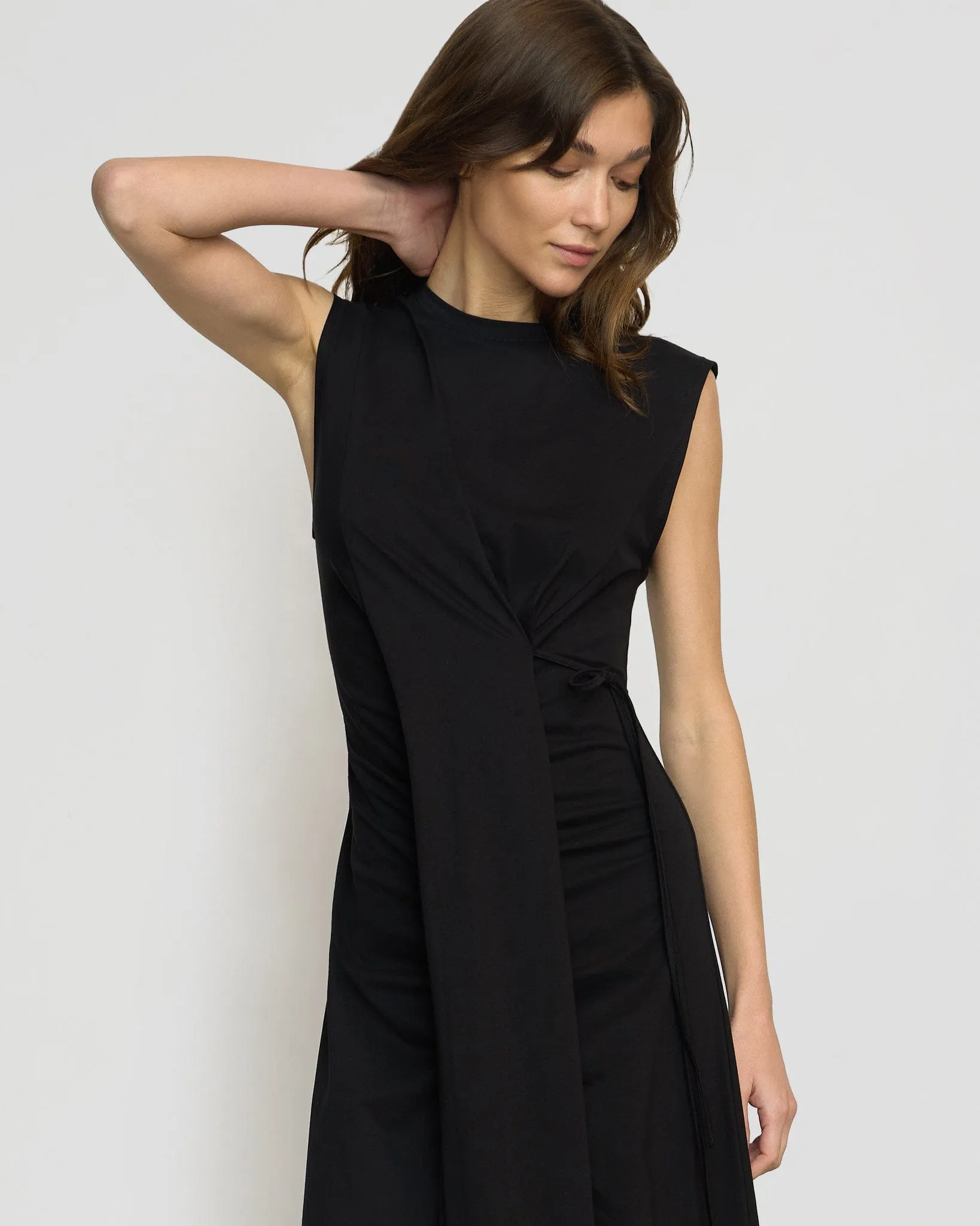 Agnes Twist-Drape Jersey Dress