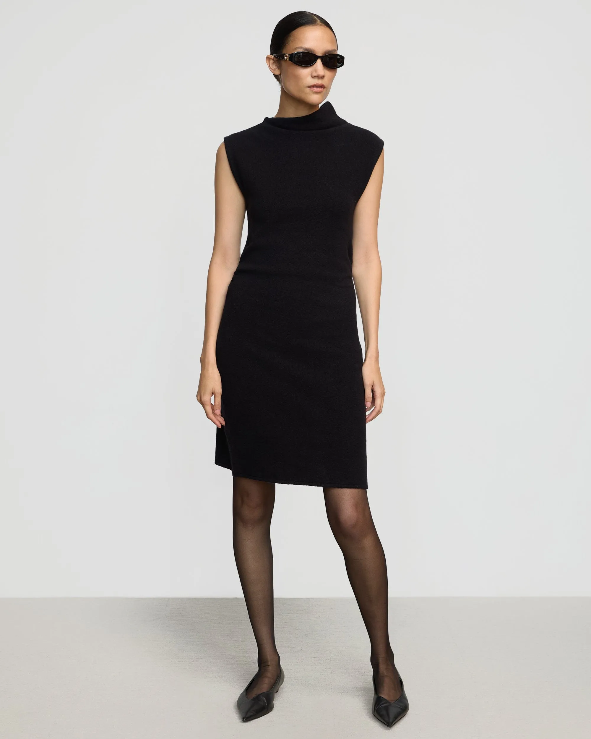 Alaia Asymmetric-Neck Mini Dress