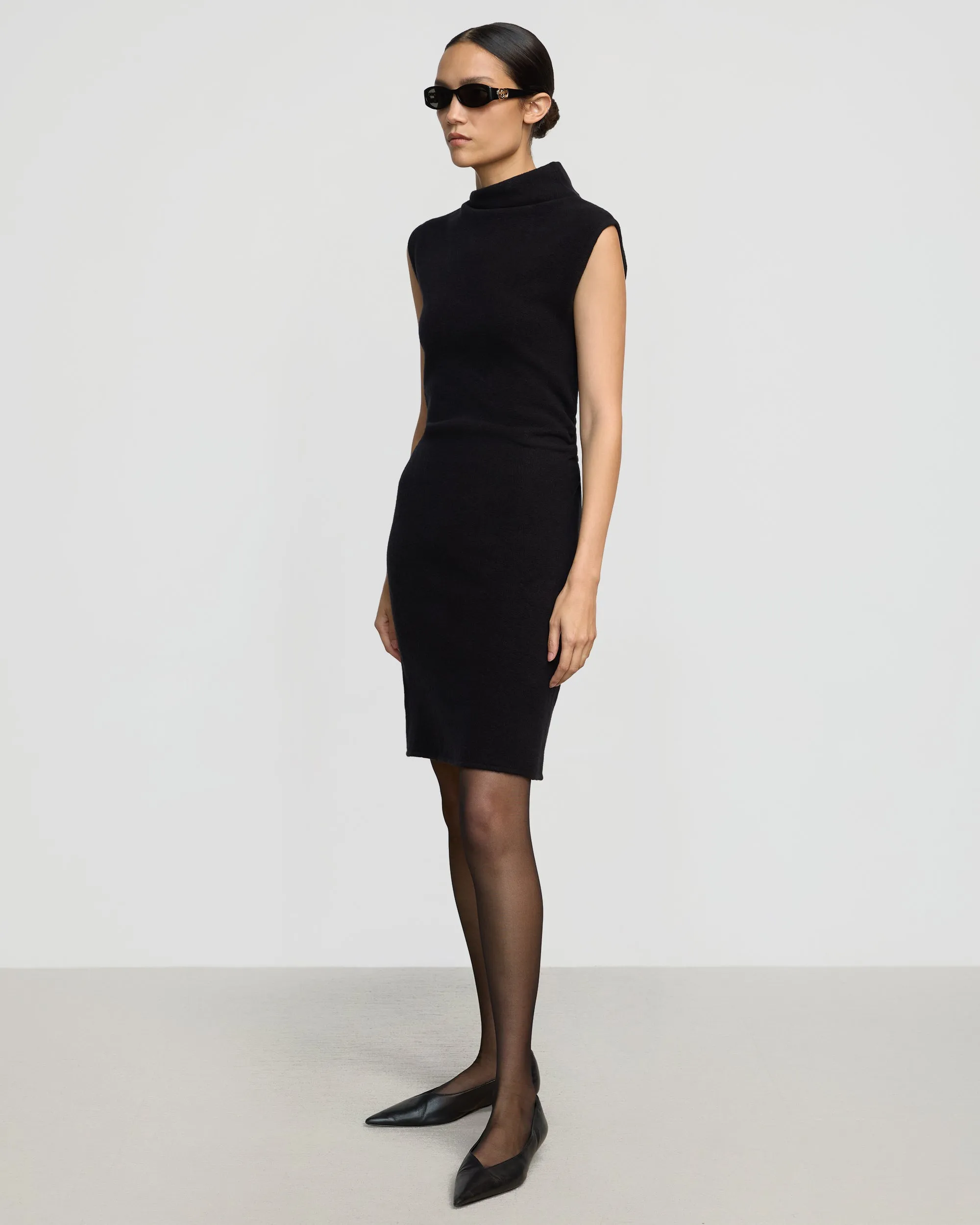 Alaia Asymmetric-Neck Mini Dress