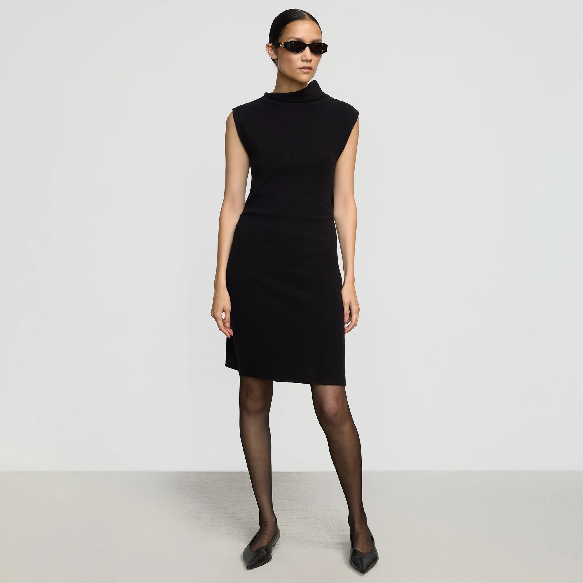 Alaia Asymmetric-Neck Mini Dress