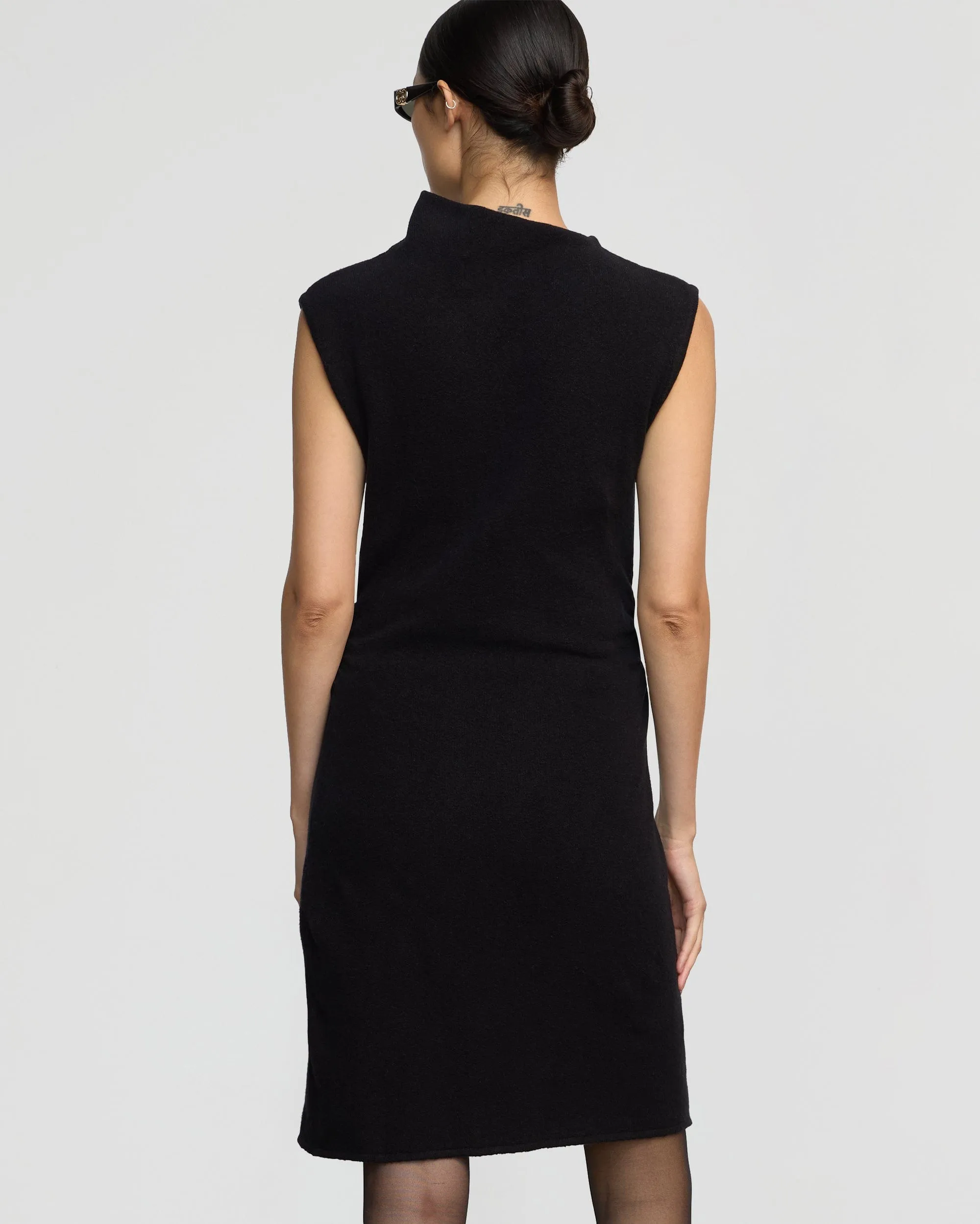 Alaia Asymmetric-Neck Mini Dress