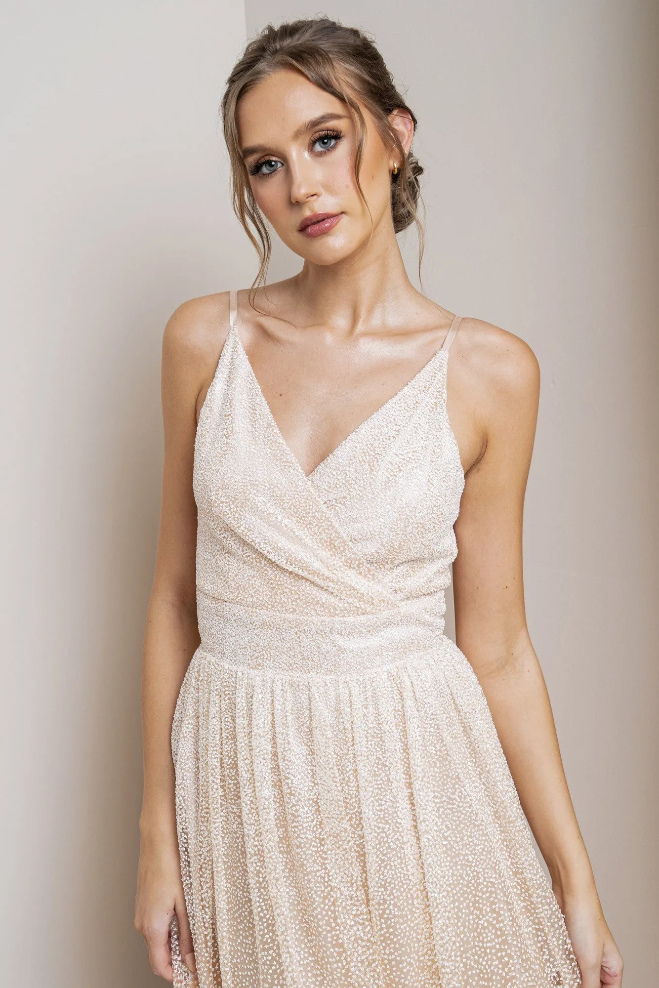 Angelique Dress Diamond Champagne