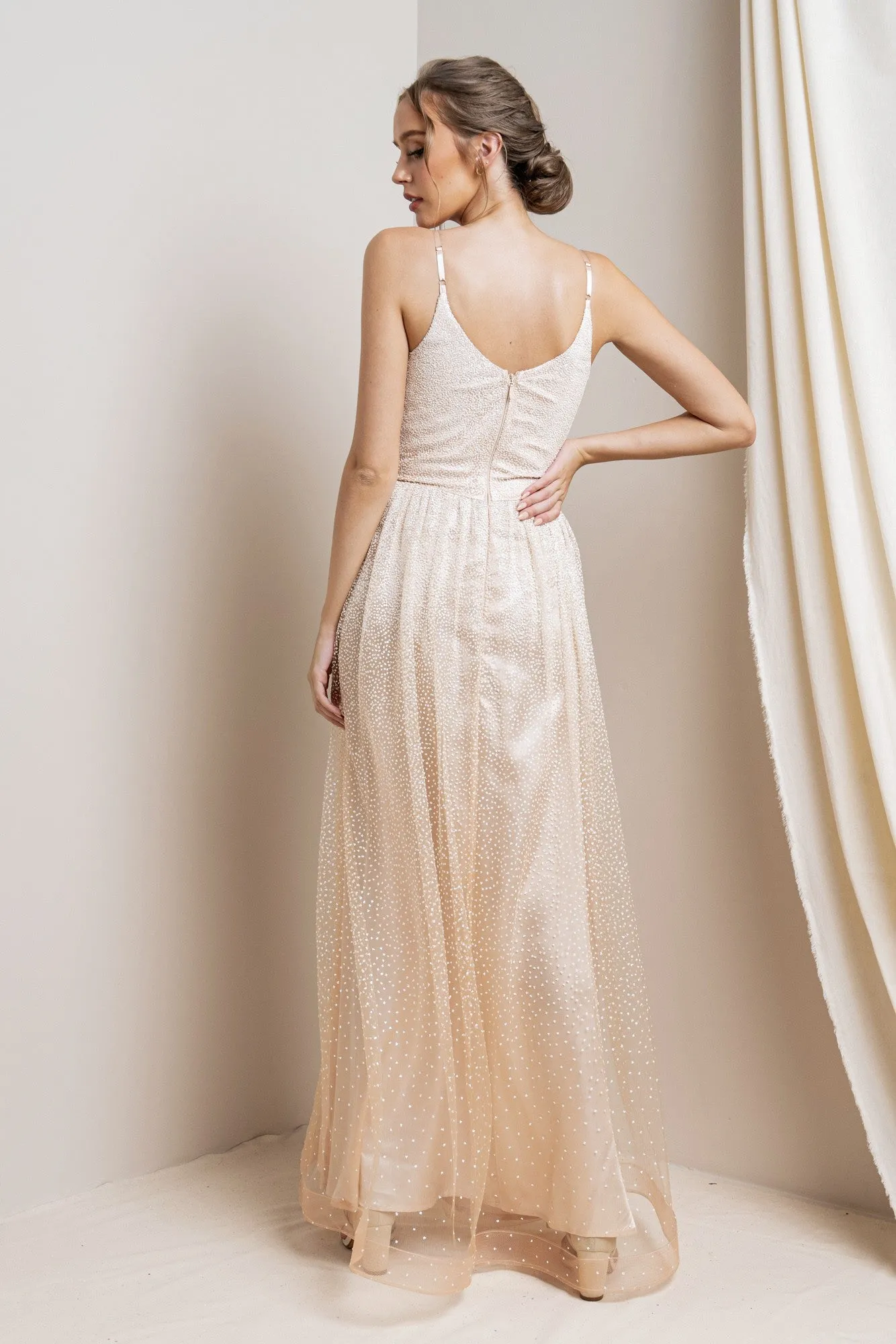 Angelique Dress Diamond Champagne