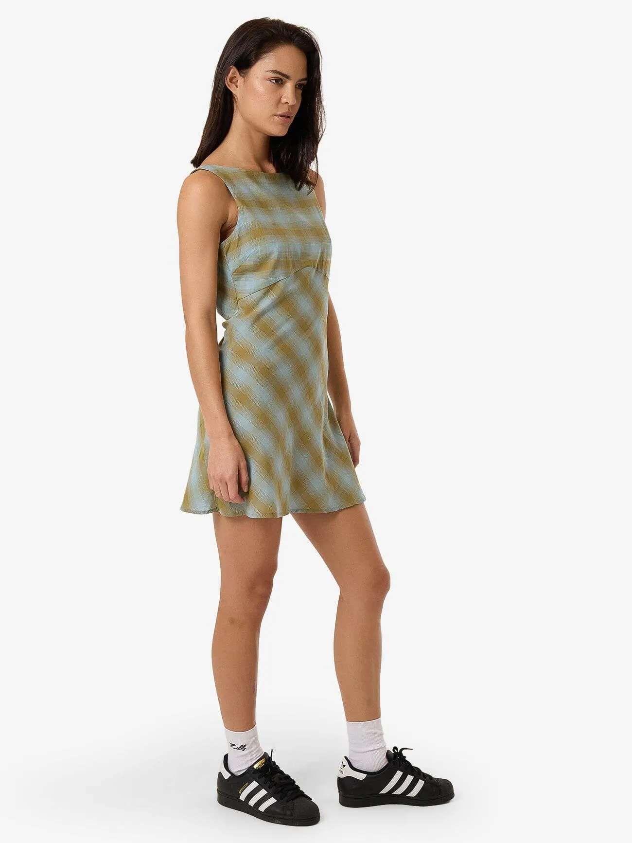 Ansley Xavier Mini Dress - Stone Blue