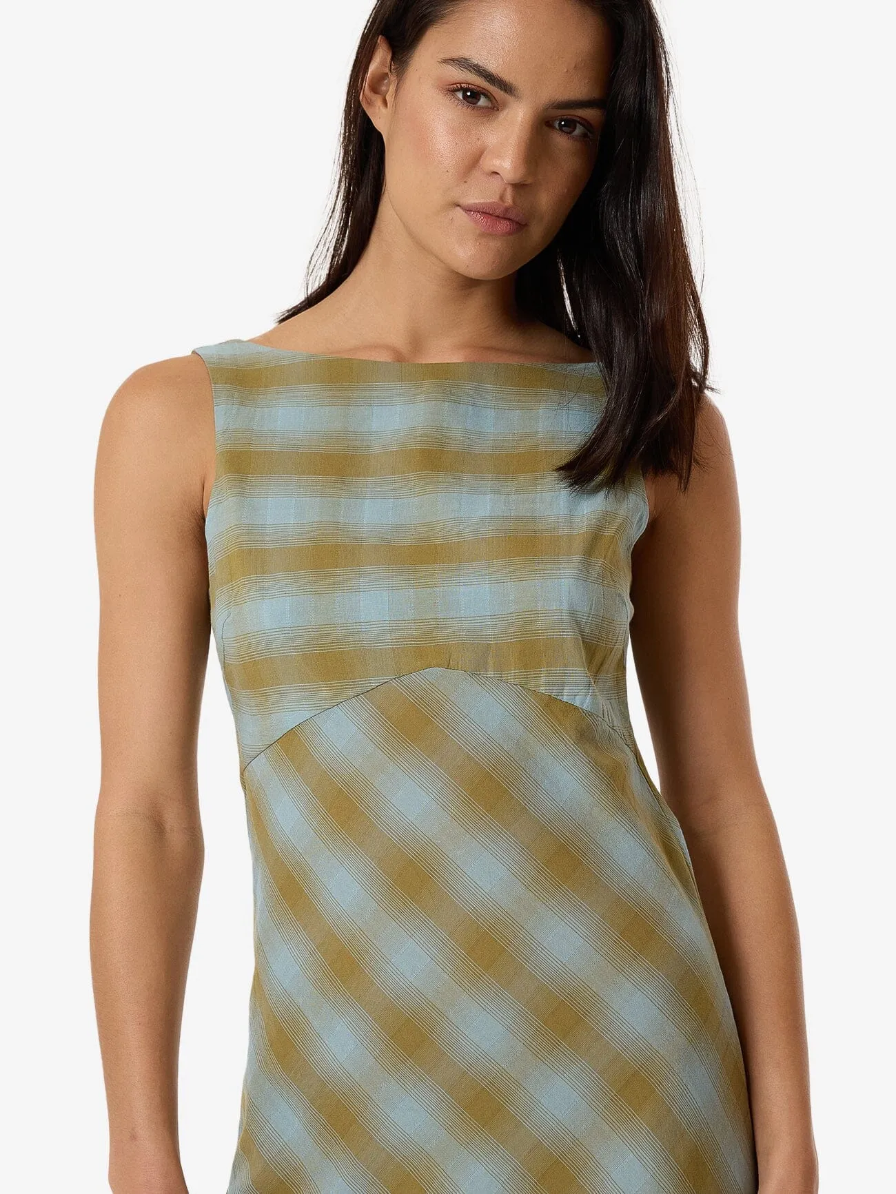 Ansley Xavier Mini Dress - Stone Blue
