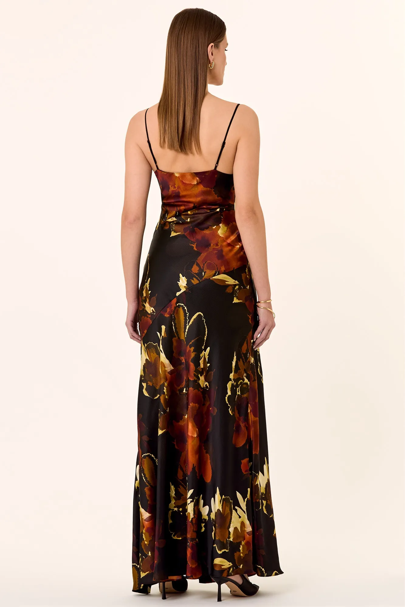 Ariel Gown - Blur Floral Black