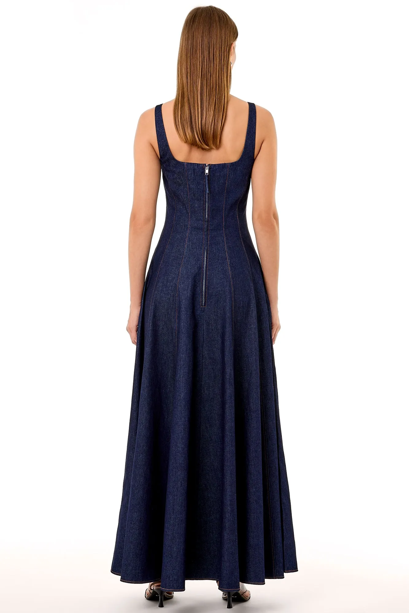 ATHENA DENIM DRESS - INDIGO