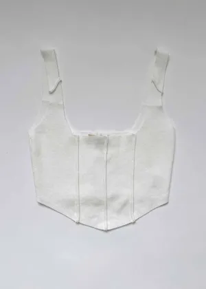 Audrey Binded Knit Top - Ivory