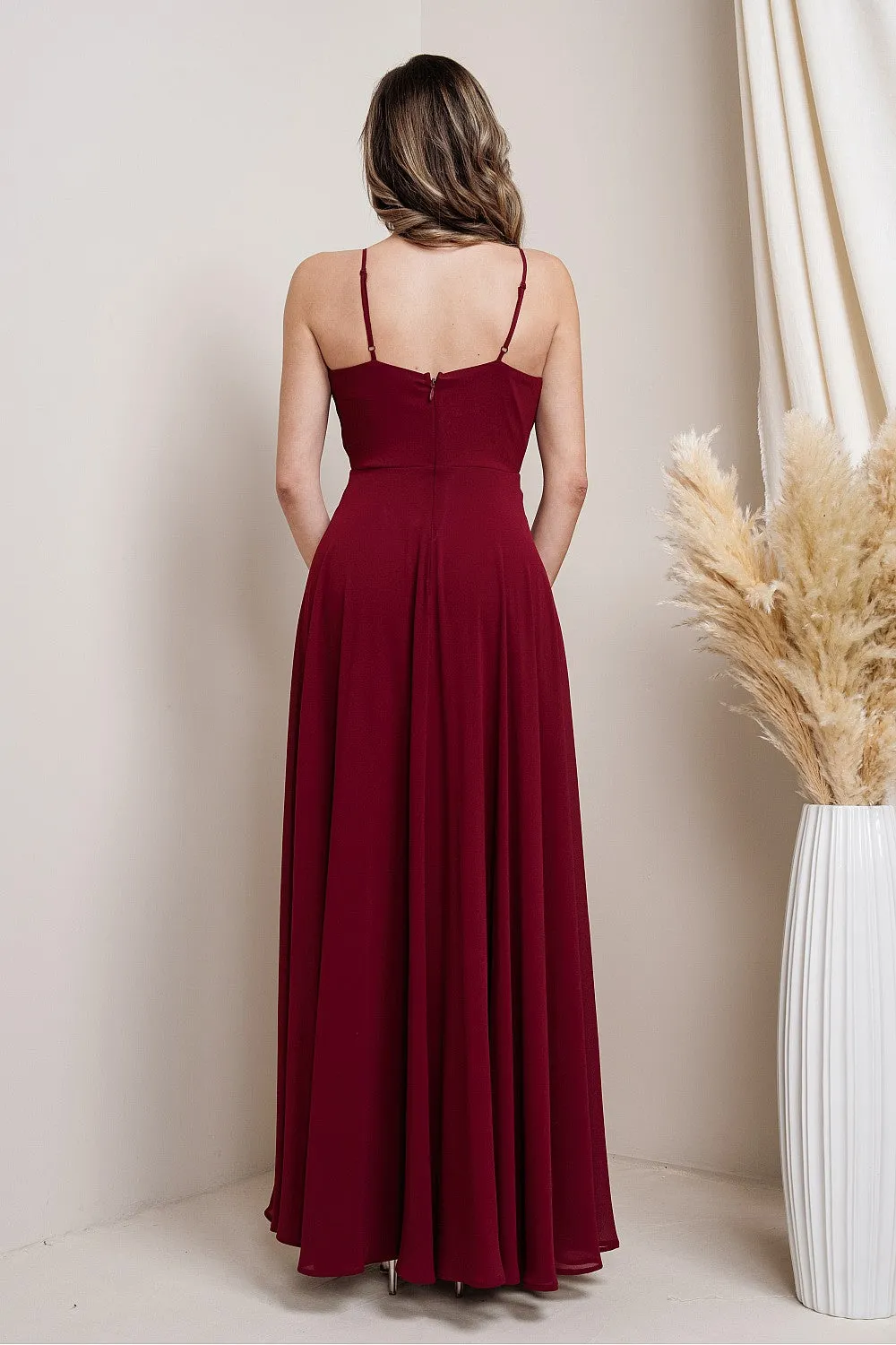 Bella Dress in Wine
