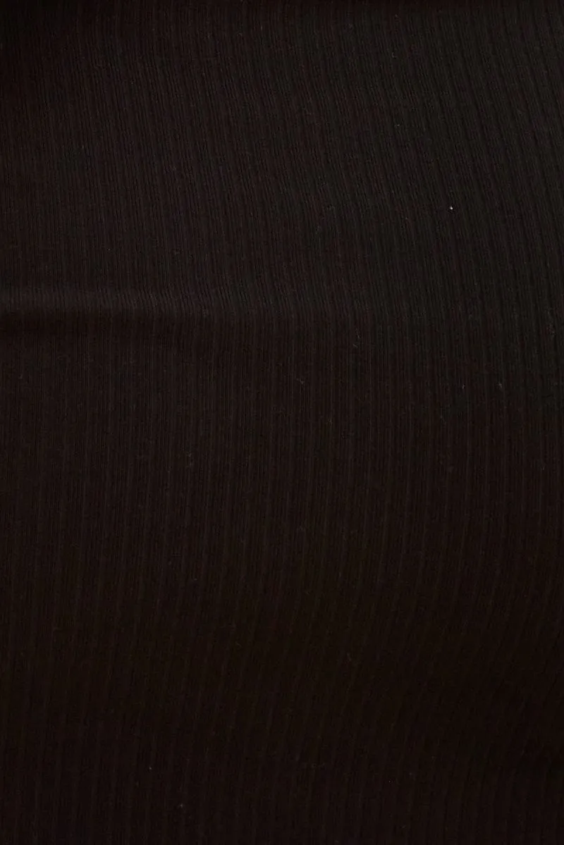 Black Prea Rib Tank Scoop Neck Dress