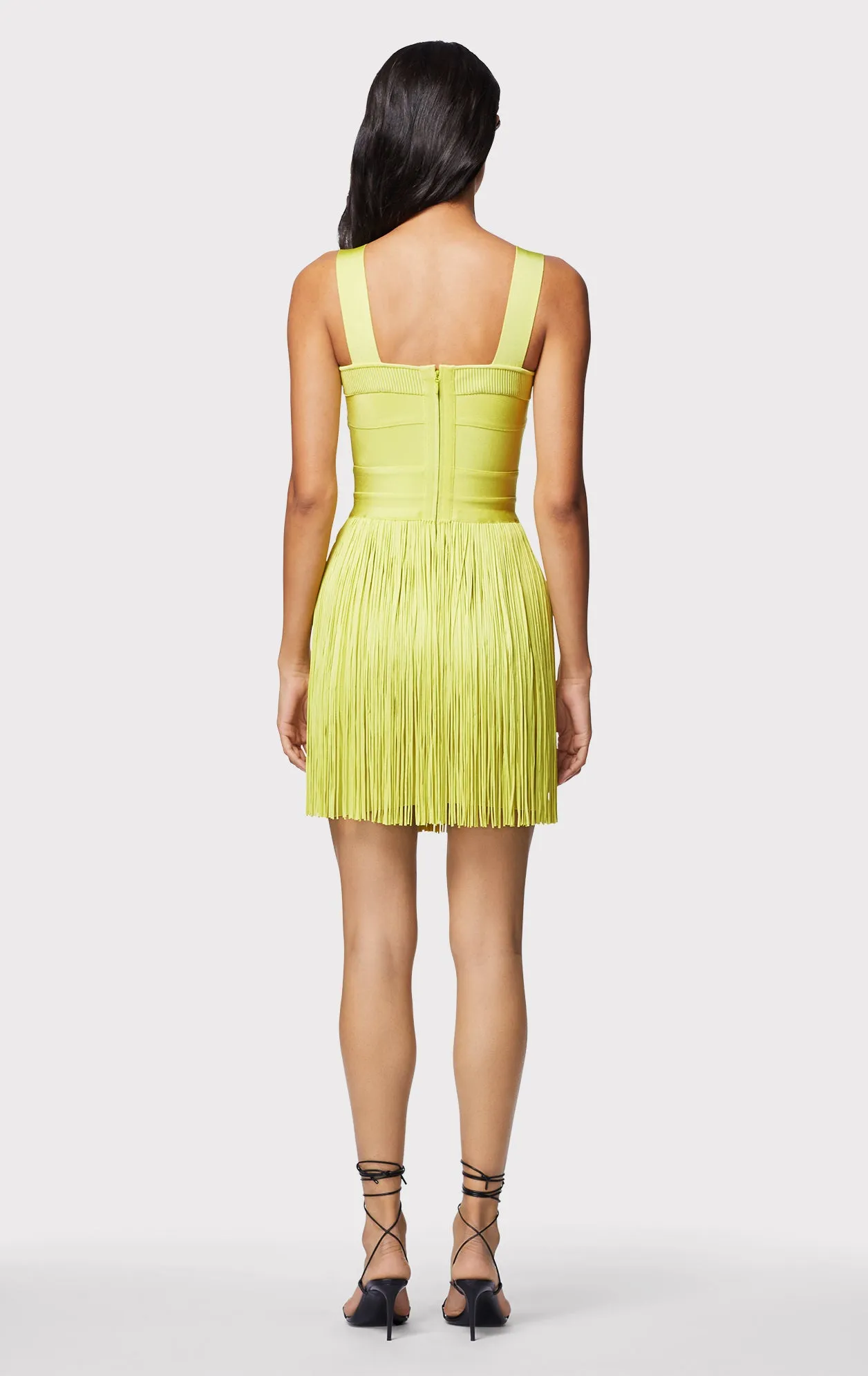 BUSTIER FRINGE MINI DRESS