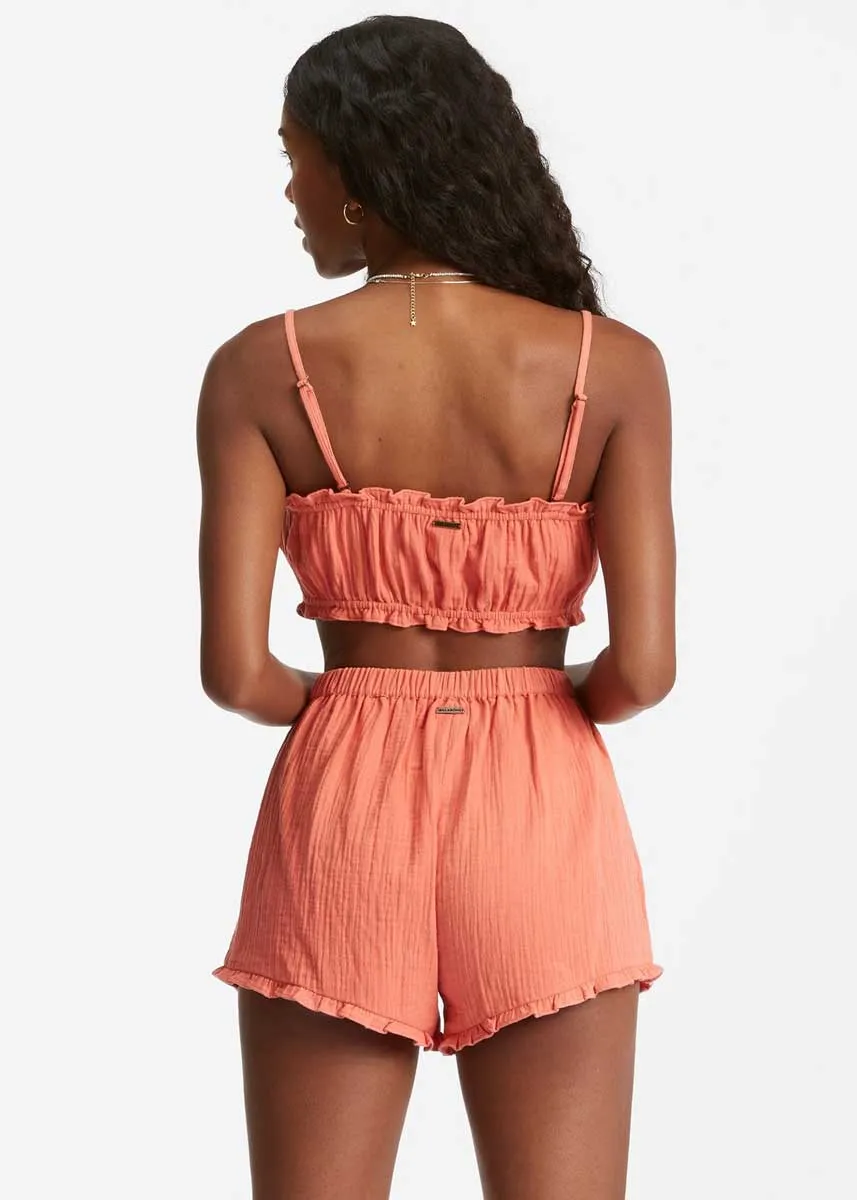 By The Beach Crop Top - Rose Clay
