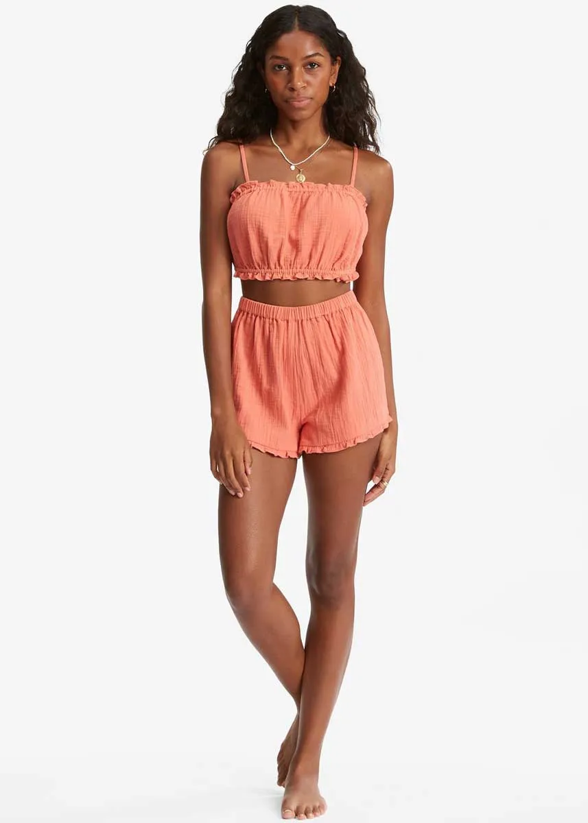 By The Beach Crop Top - Rose Clay