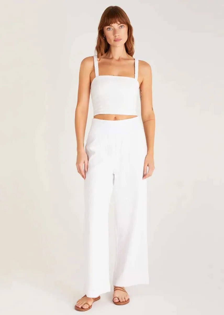 Cambria Gauze Top - White