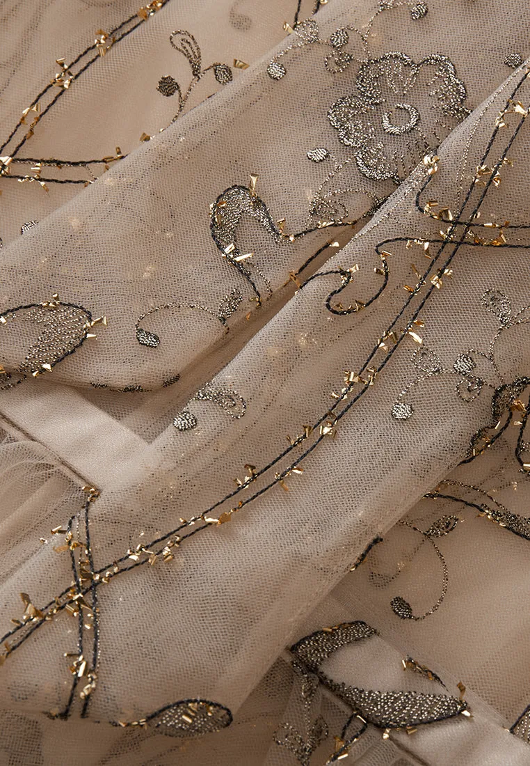 Caramel Mesh Dress