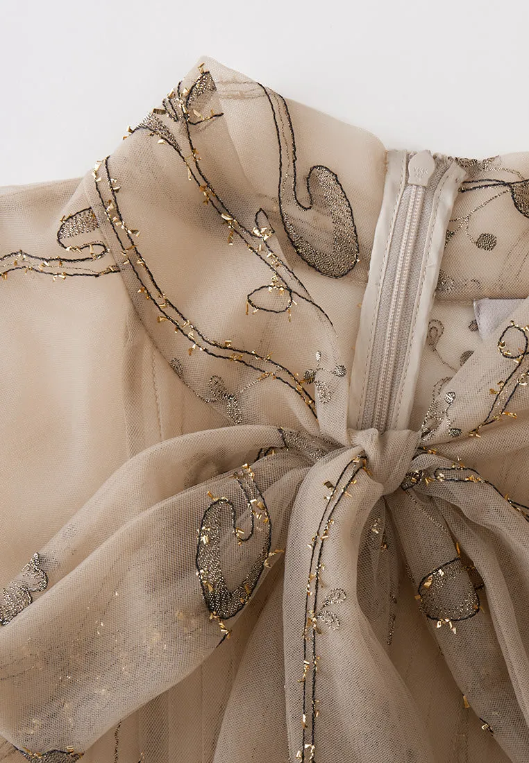 Caramel Mesh Dress