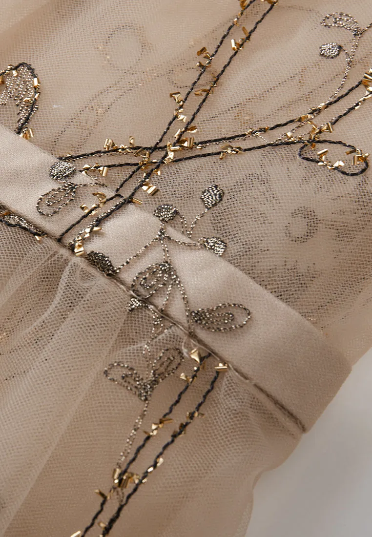 Caramel Mesh Dress