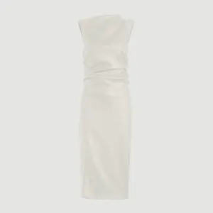 Channing Vegan Leather Wrap-Neck Dress (Petite)