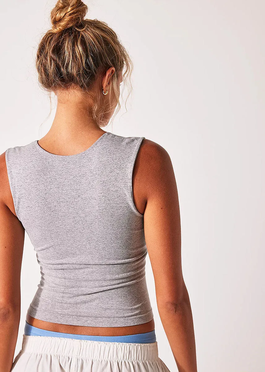 Clean Lines Muscle Cami - Heather Grey