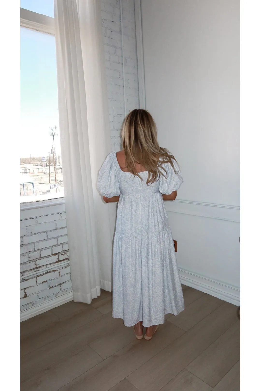 Colette Toile Babydoll Midi Dress