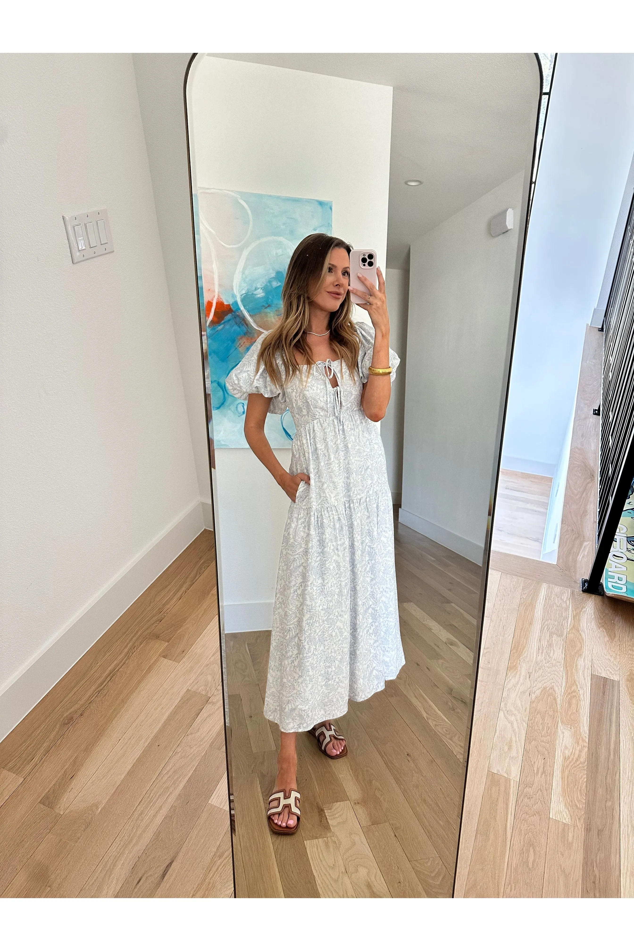 Colette Toile Babydoll Midi Dress