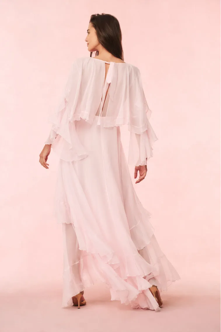 Collia Silk Maxi Dress - PALE PINK