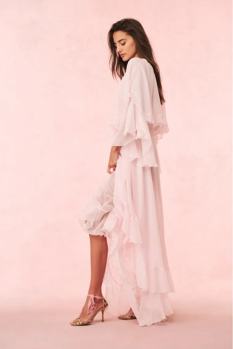 Collia Silk Maxi Dress - PALE PINK