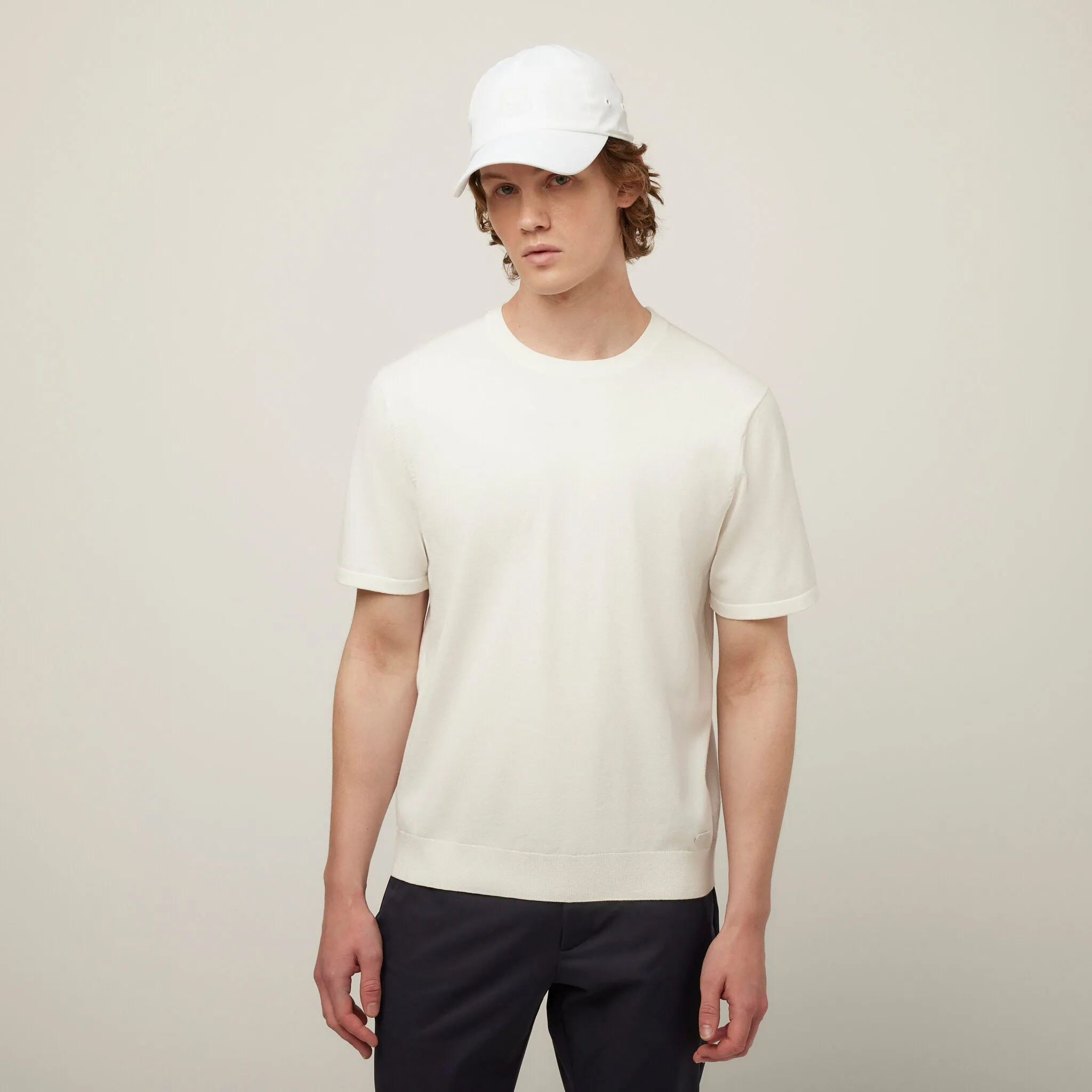 Cotton Nylon Knit Tee