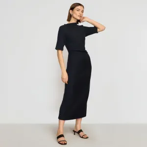 Evie Ribbed-Knit Jersey Dress