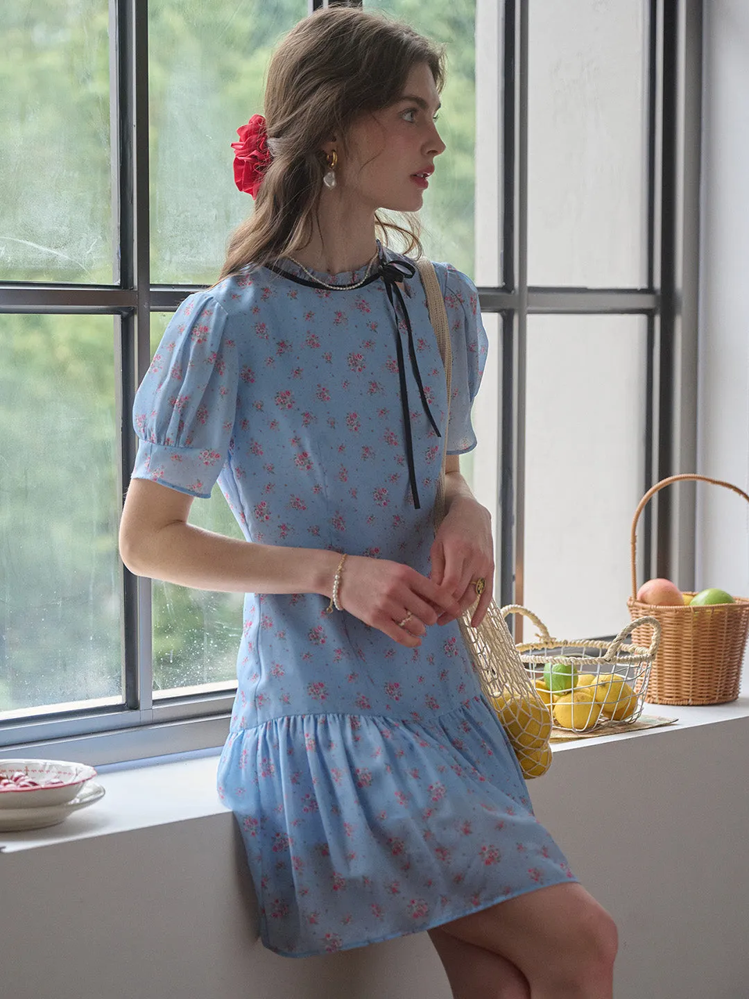 【Final Sale】Remy Wavy Neck Floral Dress