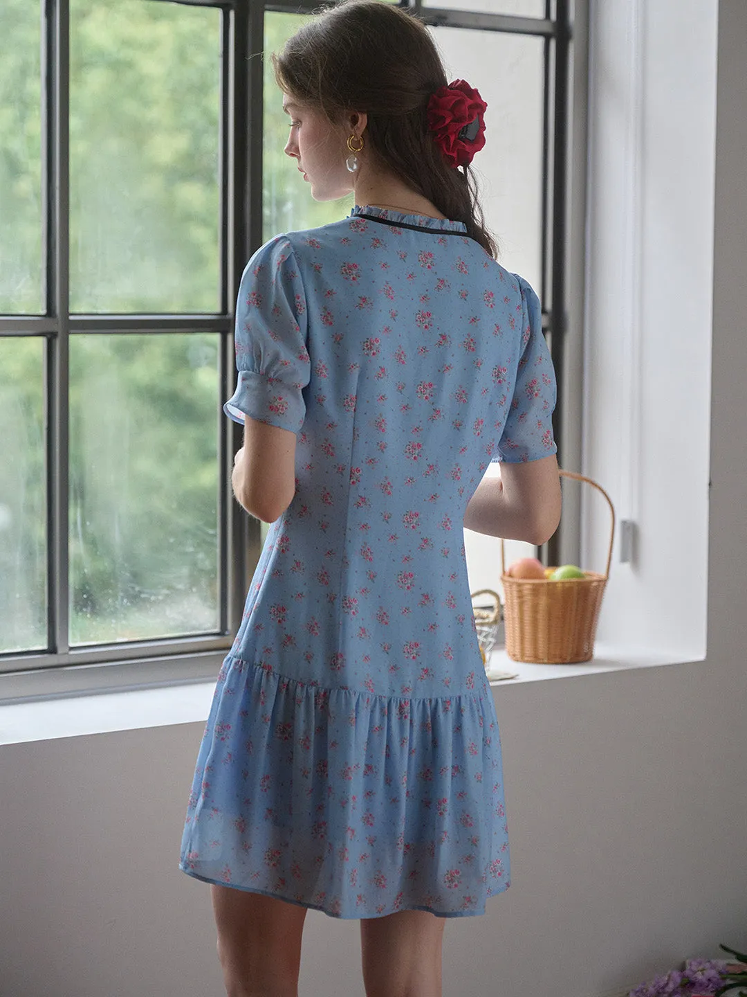 【Final Sale】Remy Wavy Neck Floral Dress