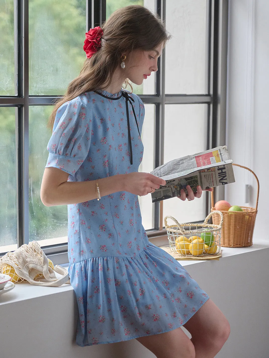【Final Sale】Remy Wavy Neck Floral Dress
