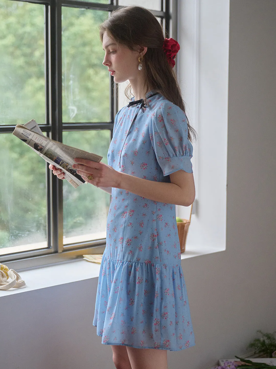 【Final Sale】Remy Wavy Neck Floral Dress
