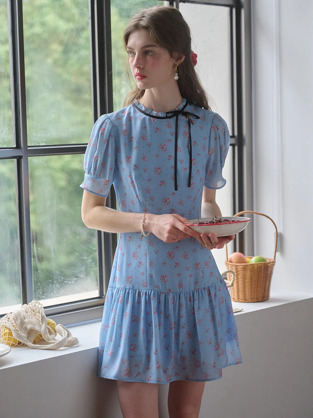 【Final Sale】Remy Wavy Neck Floral Dress