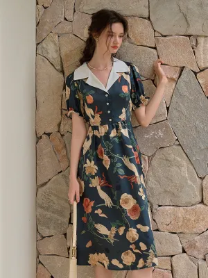 【Final Sale】Sierra V-Neck Rose Floral Dress