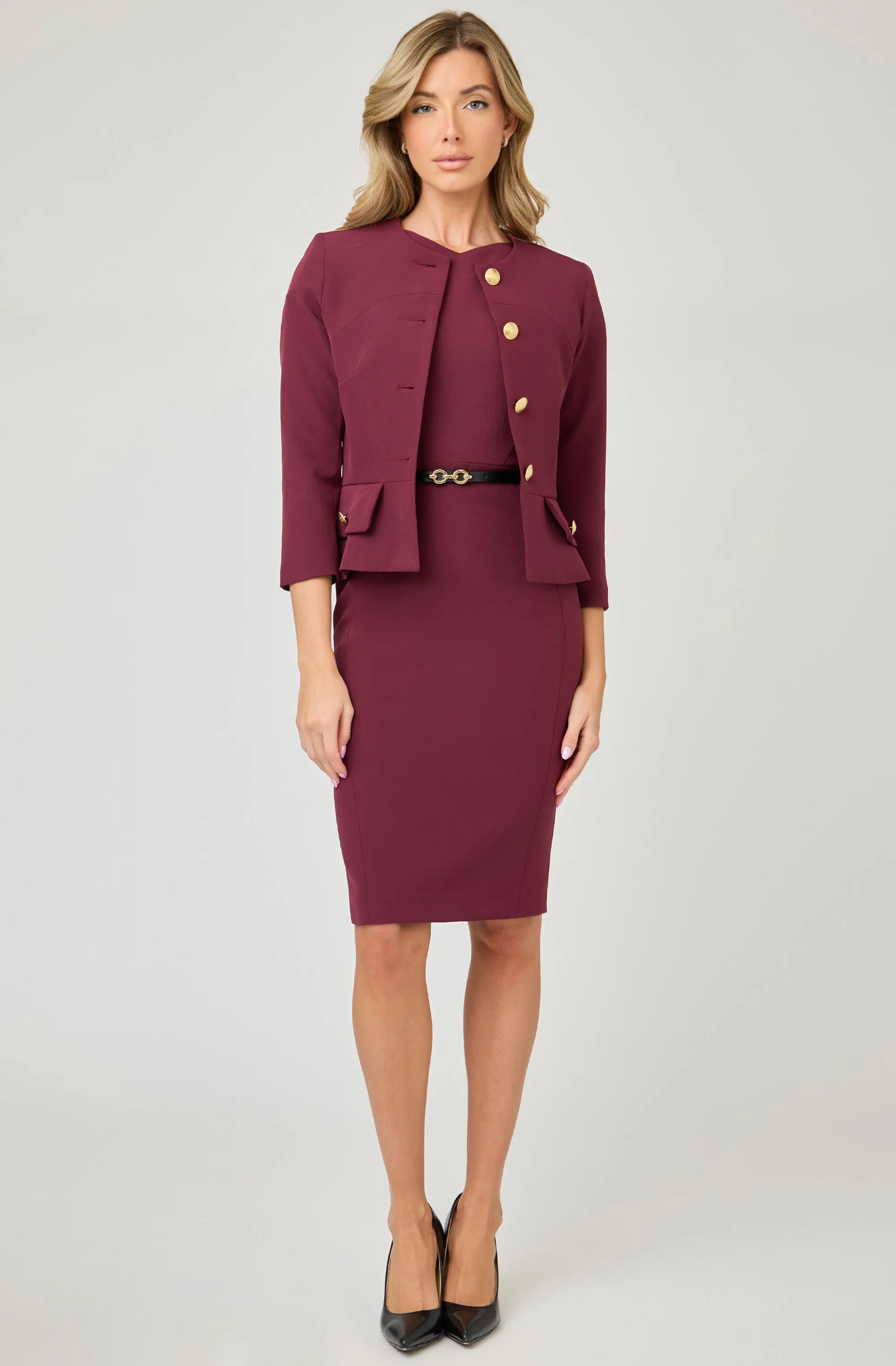 Fitted Dress with belt