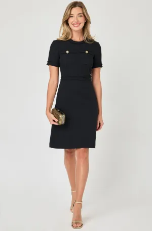 Fitted Knee-Lenght Bouclé Dress