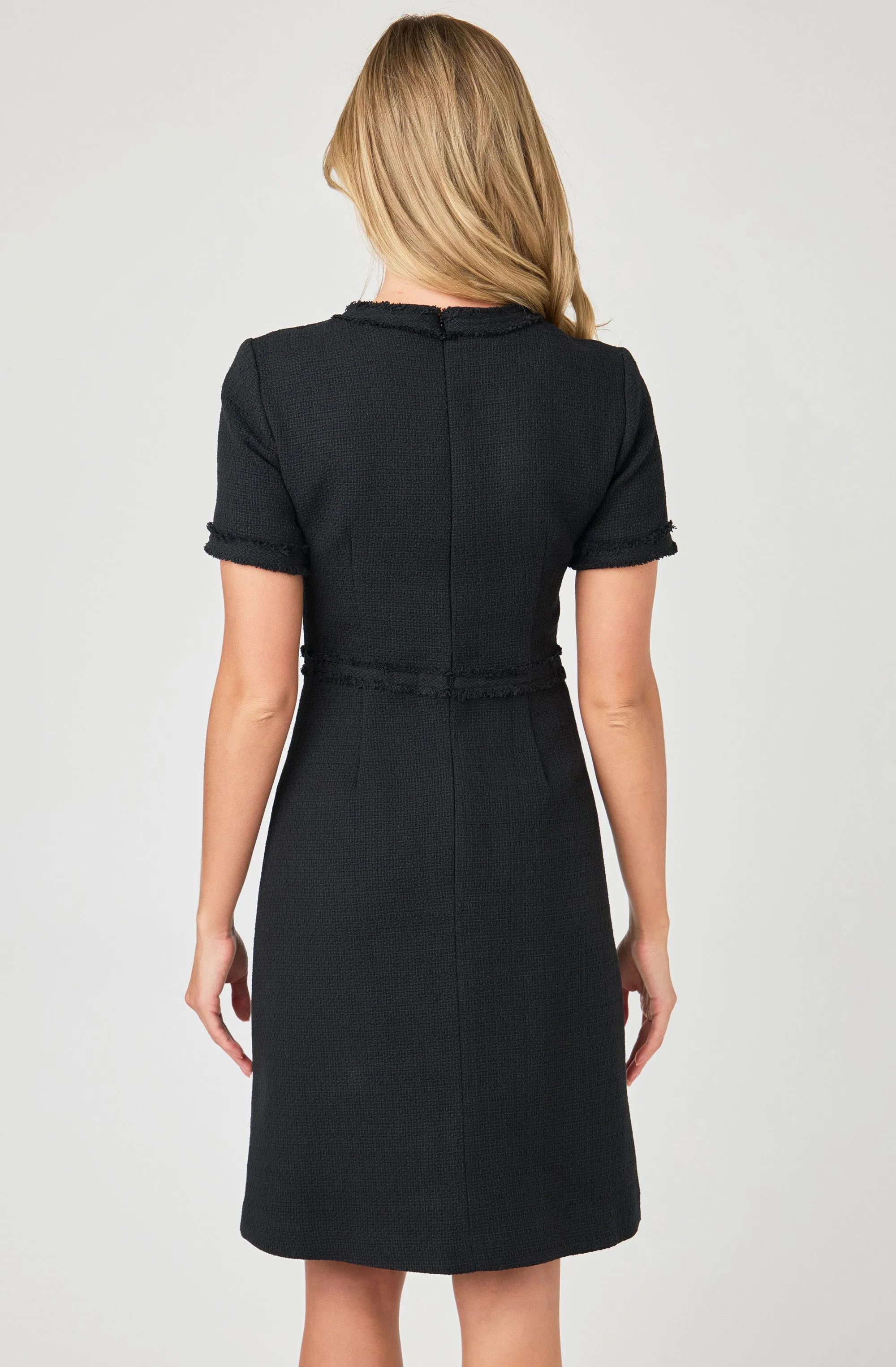 Fitted Knee-Lenght Bouclé Dress