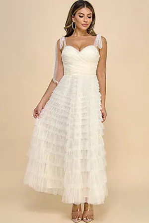 Grace Tulle Dress in Cream