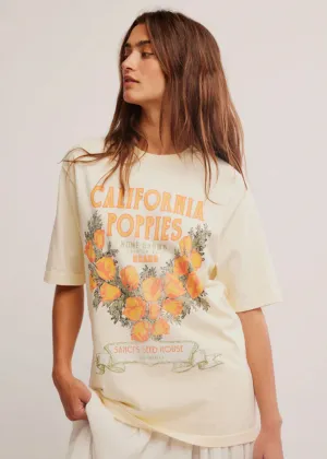 Harvest Vintage Wash Tee - California Poppies