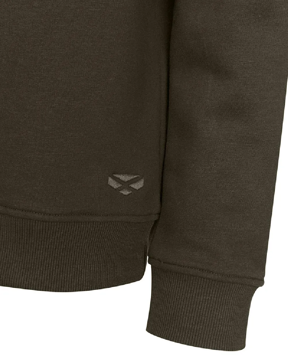 Hoggs of Fife Mens Galloway 1888 Plain Quarter Zip Sweatshirt