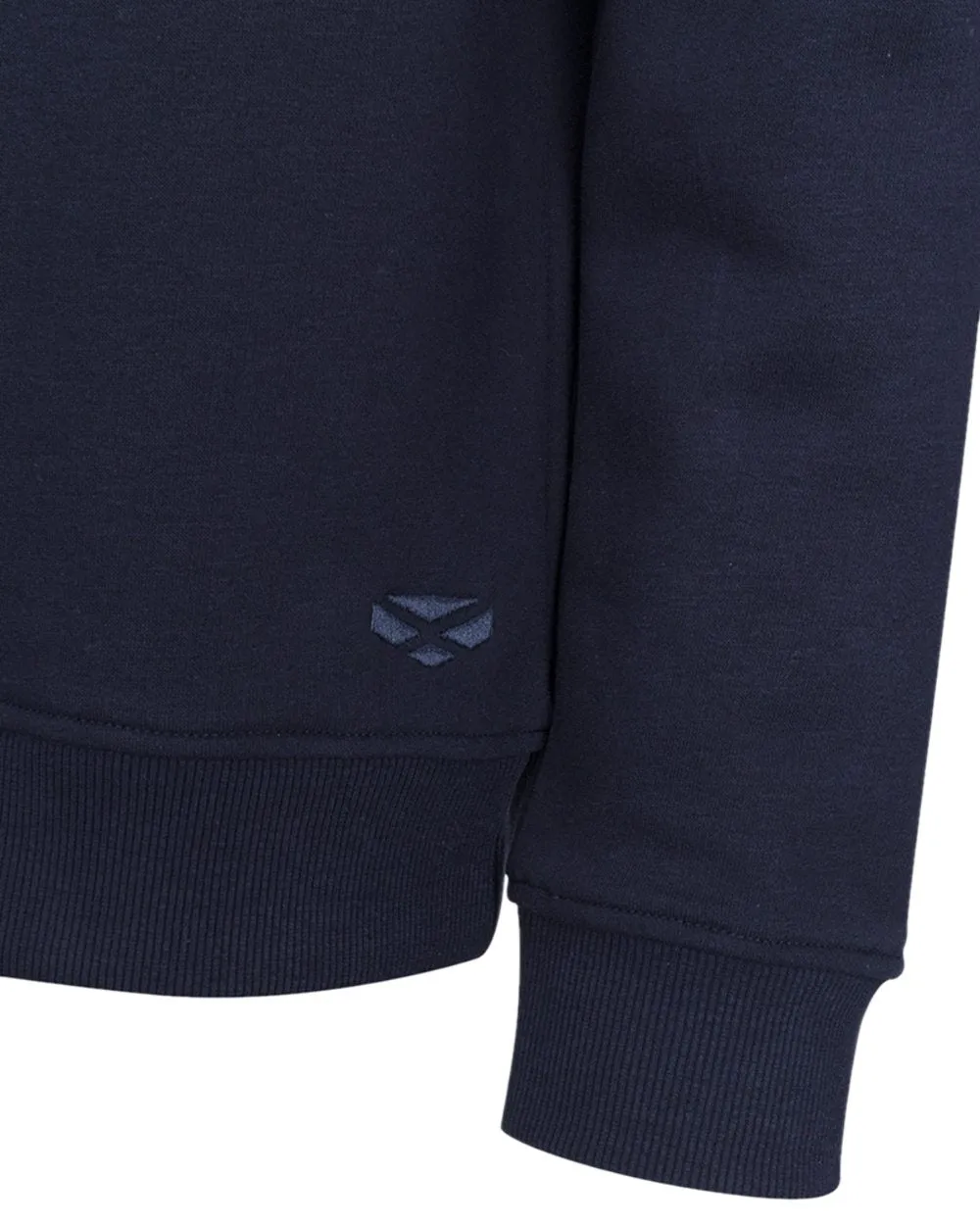 Hoggs of Fife Mens Galloway 1888 Plain Quarter Zip Sweatshirt