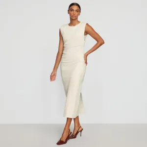 Iman Split-Hem Cotton Twill Dress