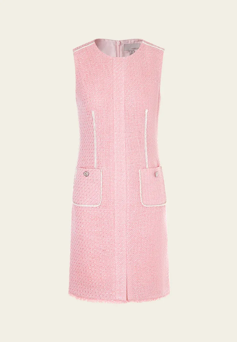 Lady Patch-pocket Sleeveless Dress