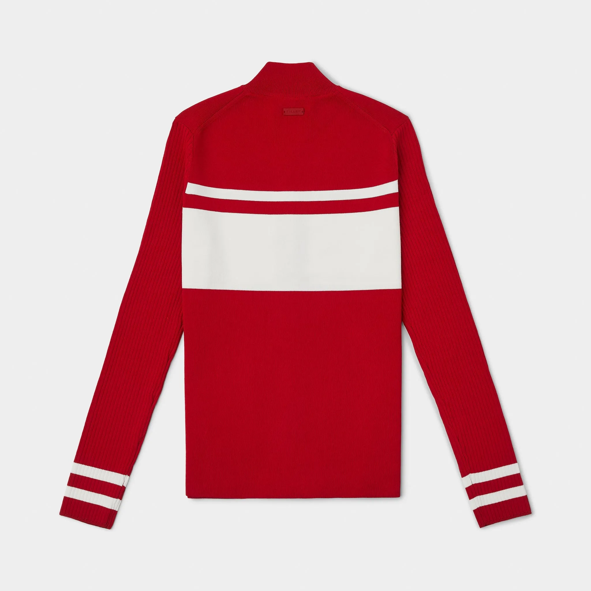 Long Sleeve Full Zip Stripe Sweater