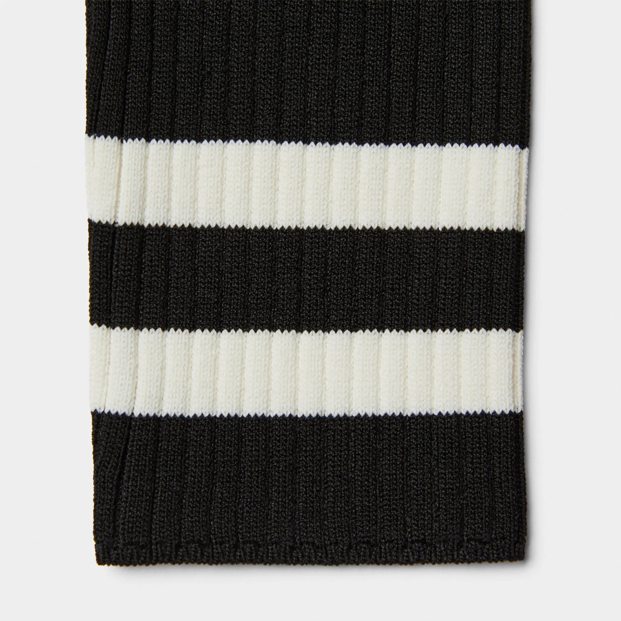 Long Sleeve Full Zip Stripe Sweater